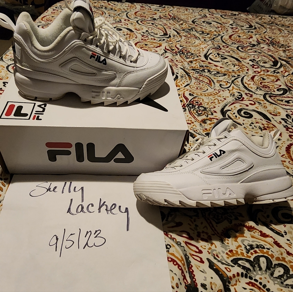 Size 10,white Fila Disruptor II Premium
